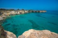 Torre SantÃ¢â¬â¢Andrea, Rocky beach in Puglia, Italy Royalty Free Stock Photo